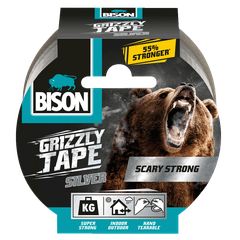 ΤΑΙΝΙΑ ΥΦΑΣΜΑΤΙΝΗ GRIZZLY TAPE ΑΣΗΜΙ 50mmx10m BISON 6312497