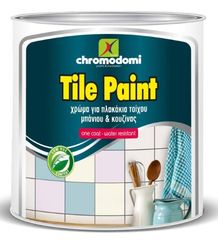 TILE PAINT ΧΡΩΜΑ ΓΙΑ ΠΛΑΚΑΚΙΑ ΛΕΥΚΟ CHROMODOMI 750ML