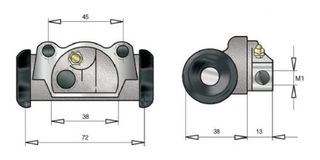 Κυλινδράκι φρένων τροχού κλαρκ TCM KOMATSU 3/4" (LH)-thumb-3