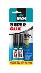 KΟΛΛΑ ΣΤΙΓΜΗΣ BISON SUPER GLUE LIQUID 2x3gr 1+1 ΔΩΡΟ 66988