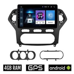 FORD MONDEO (2007 - 2010) Android οθόνη αυτοκίνητου 4GB με GPS WI-FI (ηχοσύστημα αφής 10" ιντσών OEM Youtube Playstore MP3 USB Radio Bluetooth Mirrorlink εργοστασιακή, 4x60W, AUX, μαύρο) FO76-4GB