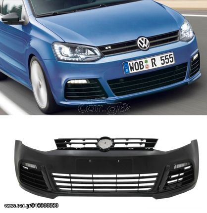 Προφυλακτήρας εμπρός VW Polo 6R (2009-2017) look R20 με LED φώτα ημέρας και μάσκα  