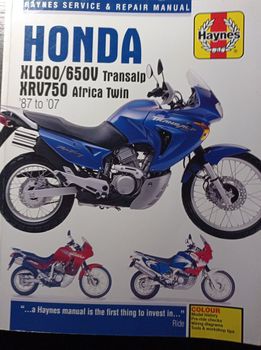 HAYNES service & repair manual για honda xl600/650v transalp & xrv750 africa twin '87-'07