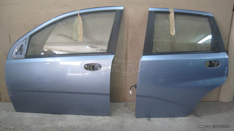 Αριστερές πόρτες εμπρός-πίσω με ηλεκτρικό και μηχανικό γρύλο από Chevrolet Kalos - Aveo T200 2002 - 2007