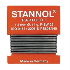 Σύρμα συγκόλλησης STANNOL radiolot S-PB60SN40 1,5mm 0,14g