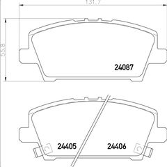 HONDA CIVIC FN-FK ΤΑΚΑΚΙΑ ΕΜΠΡΟΣ MINTEX MDB2791 (WVA 24087) ΓΙΑ HONDA CIVIC FK ,FN