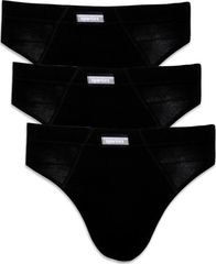 Ανδρικά Slip MINERVA Sporties (3 Pack) Μαύρο