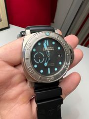 Panerai PAM985 Mike Horn Submersible 47mm real Titanium case with Blue Dial superclone P9010 new edition 2024 movement 