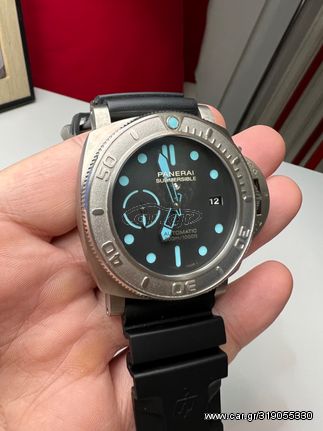 Panerai PAM985 Mike Horn Submersible 47mm real Titanium case with Blue Dial superclone P9010 new edition 2024 movement 