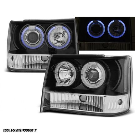 Μπροστινά Φανάρια Angel Eyes Για Chrysler Jeep Grand Cherokee ZJ 1993-1998