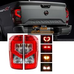 Nissan Navara (NP300) 2021+ Πίσω Φανάρια Smoked Led {Pro 4x led}