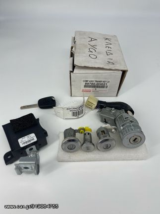 TOYOTA AYGO 2005-2014 SET κλειδαριές με κλειδί γνησια!