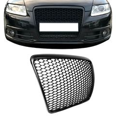 Μάσκα Για Audi A6 4F C6 04-11 RS6 Look Κυψελωτή Μαύρο Ματ 1 Τεμάχιο