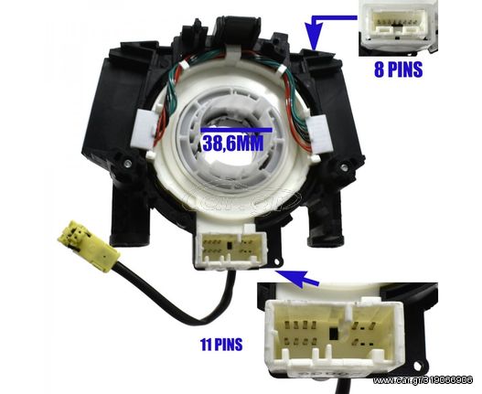 ΣΠΙΡΑΛ ΑΕΡΟΣΑΚΟΥ NISSAN D40 2005-2010 1ΦΙΣ /1ΚΑΛΟΔΙΟ ΣΤΕΝΟΣ ΚΟΝΟΣ  25560-ΕΒ66Β