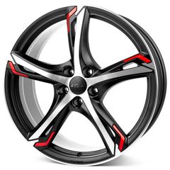 RONAL R62 RED 7.5x17" ( Dull Black/ Polished )