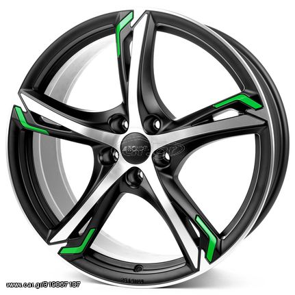 RONAL R62 Green 7.5x17" ( Dull Black/ Polished )