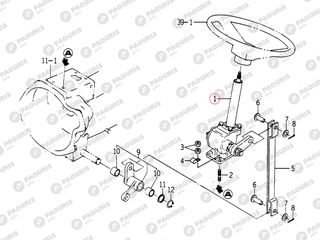 Μηχανικό τιμόνι κομπλέ Iseki: 1672-406-200-00-thumb-1