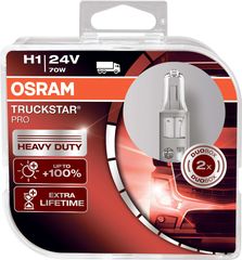 OSRAM Η1 24V 70W Truckstar Pro +100% Περισσότερο Φως (64155TSP-HCB) 2τμχ
