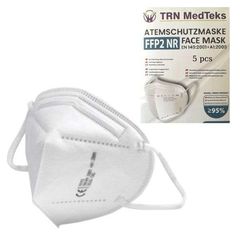 TRN MedTex Μάσκα Προστασίας FFP2 Λευκή 5τμχ
