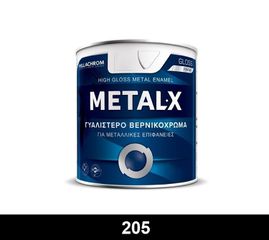 METAL-X ΑΛΚΥΔΙΚΟ ΒΕΡΝΙΚΟΧΡΩΜΑ Νο205 ΜΑΥΡΟ ΓΥΑΛΙΣΤΕΡΟ PELLACHROM 750ml (D)