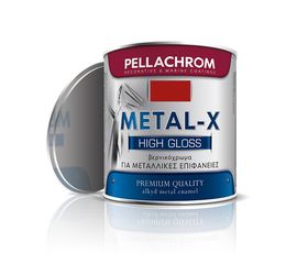 METAL-X ΑΛΚΥΔΙΚΟ ΒΕΡΝΙΚΟΧΡΩΜΑ Νο232 ΚΟΚΚΙΝΟ (3002) ΓΥΑΛΙΣΤΕΡΟ PELLACHROM 750ml (D)