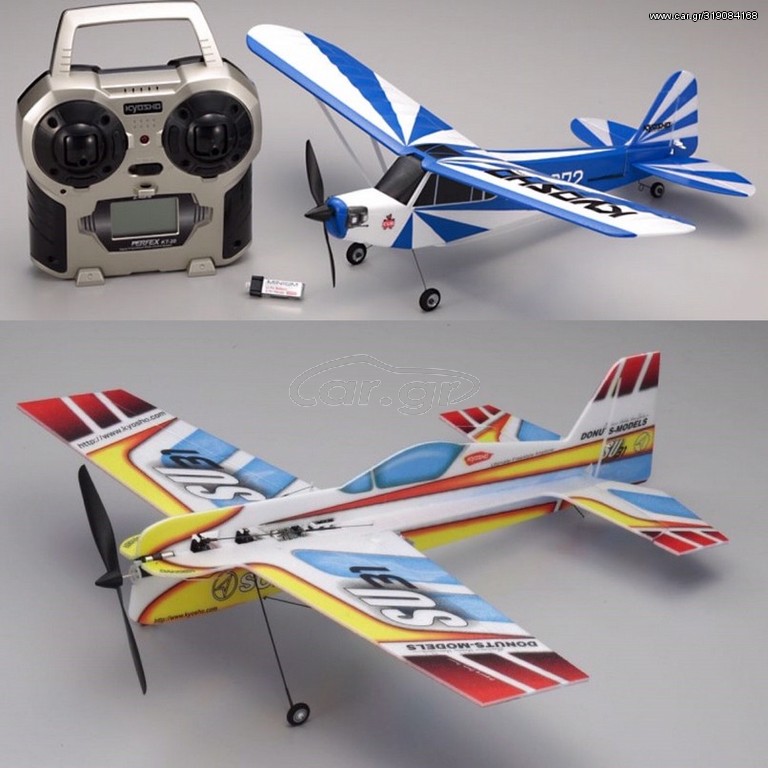 Car.gr - Kyosho '22 Combo MINIUM AD CLIPPEDWING CUB RTF(BLUE)+