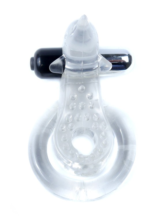 Dolphin Vibro CockRing Clear