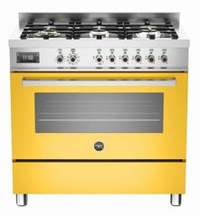 Bertazzoni PRO90 6 MFE S GI T Κουζίνα με Φούρνο Ηλεκτρικό 86lt και 6 Εστίες Φυσικού Αερίου 14.3kW