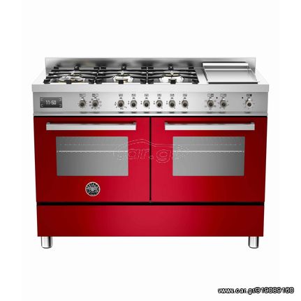 Bertazzoni PRO120 6G MFE D RO T με 2 Φούρνους Ηλεκτρικούς + 6 Εστίες Φυσικού Αερίου + Teppanyaki 14,25kW