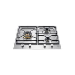 Bertazzoni PM60 3 0 X Εντοιχιζόμενη Εστία Αερίου Χαμηλής Ακμής 3 Καυστήρων 9,75kW WOK Inox με Μπρούτζινους Διασπορείς