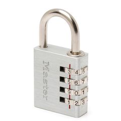 Masterlock Λουκέτο Αποσκευών Συνδυασμού 3 Ψηφίων Με Μεταλλικό φινίρισμα, 30mm,