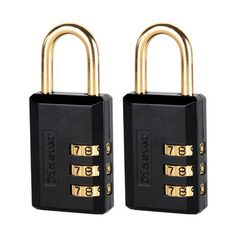 Masterlock Σετ 2 Λουκέτα Αποσκευών 20mm Με Συνδυασμό Και Μπρούτζινο λαιμό,