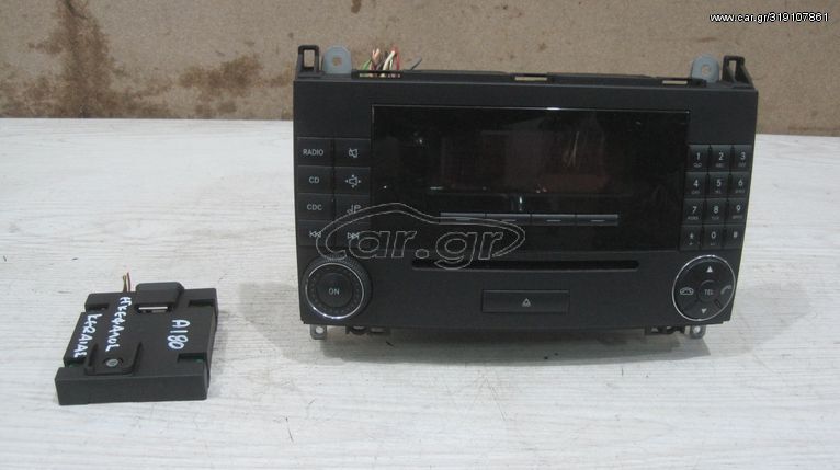 Κονσόλα ράδιοCD - MP3 και κεραία με εγκέφαλο από Mercedes-Benz A-class (W169)'04-'12, B-class (W245)'05-'11