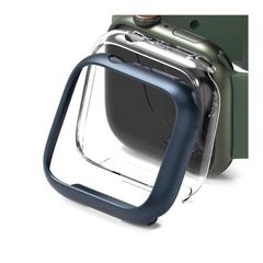 Θήκη PC Ringke Slim Apple Watch 7 45mm Διάφανο + Μπλε (2 τεμ)