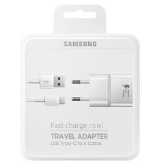 Samsung USB Type-C Cable + Wall Adapter Λευκό (EP-TA20EWE+EP-DN930CWE) (Retail)