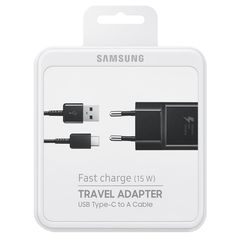 Samsung USB Type-C 3.1 Cable + Wall Adapter Μαύρο (EP-TA20EBEC+EP-DW720CB) (Retail)