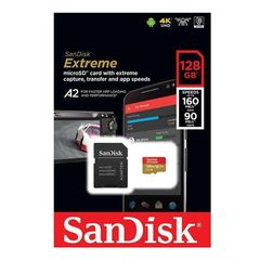 Κάρτα μνήμης Micro SDXC C10 UHS-I U3 SanDisk Extreme 160MB/s 128Gb + 1 ADP