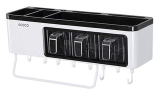 ECOCO πολυχρηστική βάση τοίχου για κουζίνα E1714, 40x12x11cm, μαύρη