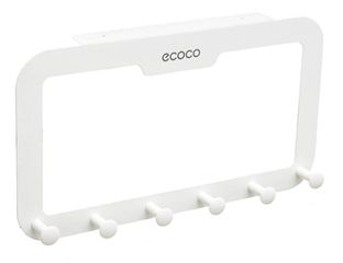 ECOCO μεταλλική κρεμάστρα πόρτας E1605, 40x22x4cm, λευκή