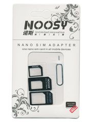 NOOSY Nano SIM + Micro SIM Adapter Set, μαύρο