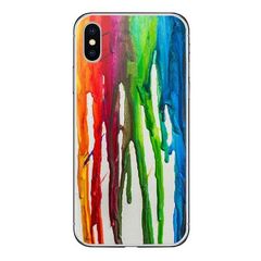 Θήκη TPU inos Apple iPhone X/ iPhone XS Art Theme Vertical Watercolor