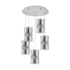 KQ S0616-5 TWIST SMOKEY PENDANT GLASS HOMELIGHTING 77-8184