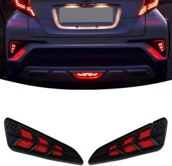 Πισινά Φανάρια Ομίχλης Για Toyota C-HR 2016-2019 Full Led Bar / Dynamic Black 2 Τεμάχια