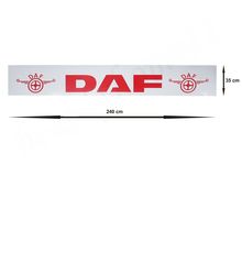 Λασπωτήρας  DAF - 240 cm x 35 cm - Λευκός με Κόκκινο Λογότυπο