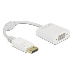 Αντάπτορας DELOCK DisplayPort σε VGA 61007, Full HD, passive, λευκός