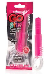 GO Stix Super-Slim Vibrating Ring - Strawberry-thumb-1