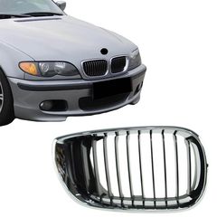 Καρδιά Μάσκας Δεξιά Για BMW 3 E46 02-05 Sedan/Touring Χρώμιο/Μαύρη 1 Τεμάχιο