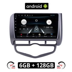 HONDA JAZZ (2002-2008) CLIMA Android οθόνη αυτοκίνητου 6GB με GPS WI-FI (ηχοσύστημα αφής 9" ιντσών OEM Youtube Playstore MP3 USB Radio Bluetooth Mirrorlink εργοστασιακή, 4x60W, AUX) HO97-6GB