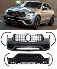 Body Kit Για Mercedes-Benz GLC Coupe Facelift C253 Sport Line (2020+) GLC63Amg Look Με Προφυλακτήρες, Μάσκα, Μπούκες, Προεκτάσεις Φτερών