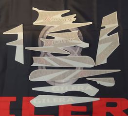 Αυτοκόλλητα Σετ Ζιγκ Ζακ καρμπόν για Gilera Runner 50-125-180-200 δίχρονα τετράχρονα μοντέλα 1998-2005 καινούργια γνήσια